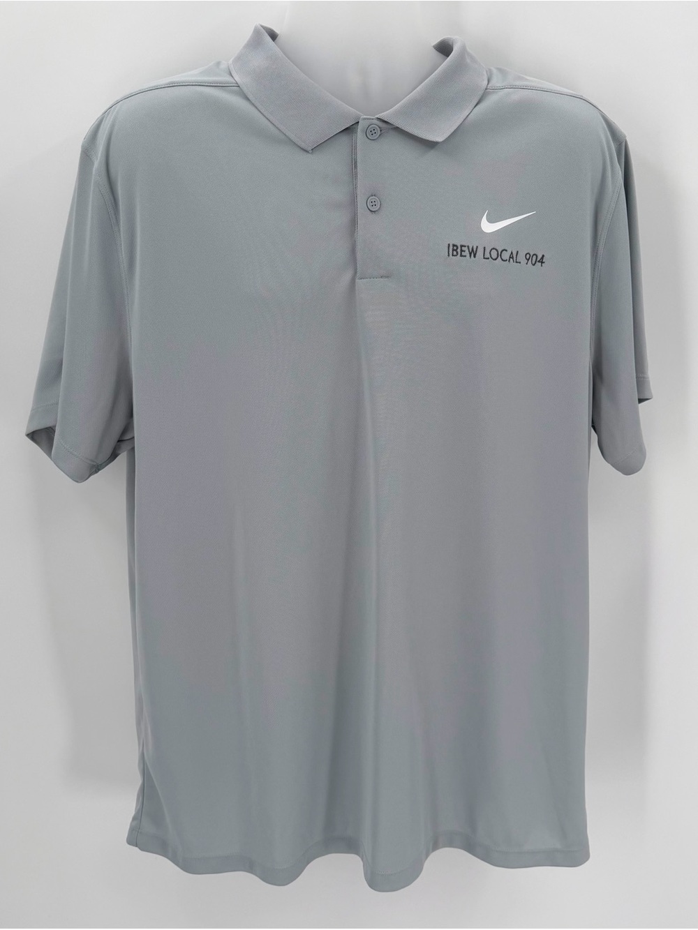Nike Dri-Fit Shirt Mens XL Light Gray Victory Golf Polo Performance Embroidered